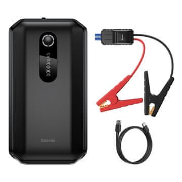 BASEUS Powerbank 10000mAh + avtomobilski zaganjalnik Booster 12V 1000A črn