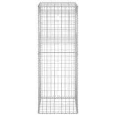 Vidaxl Gabionska košara steber 2 kosa 50x50x140 cm železo