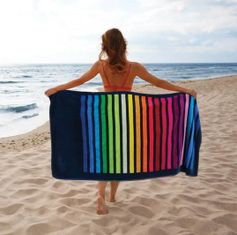 Svilanit Rainbow plažna brisača, 100x180 cm