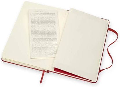 Sketchbook beležnica, M, brezčrtna, trde platnice, rdeča