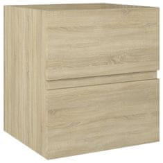 Vidaxl Omarica za umivalnik sonoma hrast 41x38,5x45 cm iverna plošča