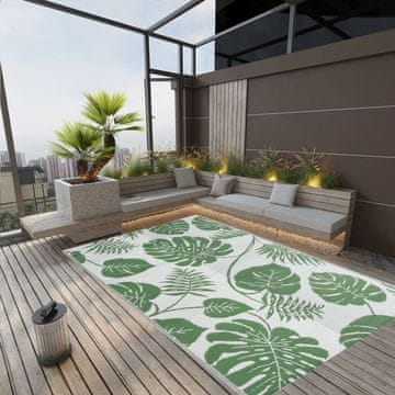 Vidaxl vidaXL Zunanja preproga zelena 190x290 cm PP