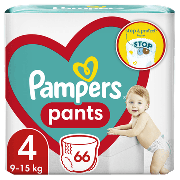 Pampers Pants hlačne plenice, Velikost 4, 9–15 kg, 66 kosov