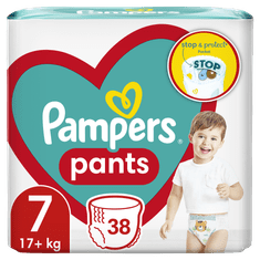 Pants hlačne plenice, Velikost 7, 17 kg+, 38 kosov