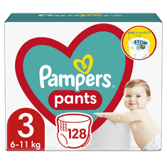 Pampers Pants hlačne plenice, Velikost 3, 6–11 kg, 128 kosov