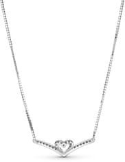 Pandora Romantična srebrna ogrlica za ženske Wish 399273C01-45