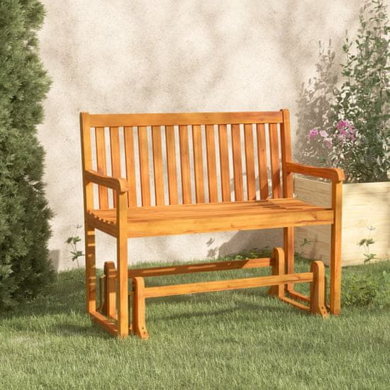 Vidaxl Vrtna gugalna klop 110 cm trden akacijev les