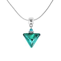 Lampglas Čudovita ogrlica Green Triangle s čistim srebrom v Lampglas NTA7