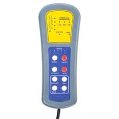 Vidaxl Električni masažni stol temno sivo blago