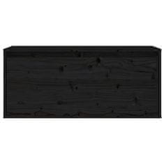 Vidaxl Stenska omarica črna 80x30x35 cm trdna borovina