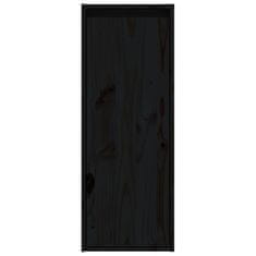 Vidaxl Stenska omarica črna 30x30x80 cm trdna borovina