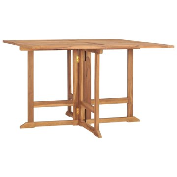 Vidaxl Zložljiva vrtna jedilna miza 110x110x75 cm trdna tikovina
