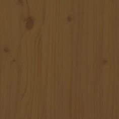 Vidaxl Delovna miza medeno rjava 110,5x50x80 cm trdna borovina