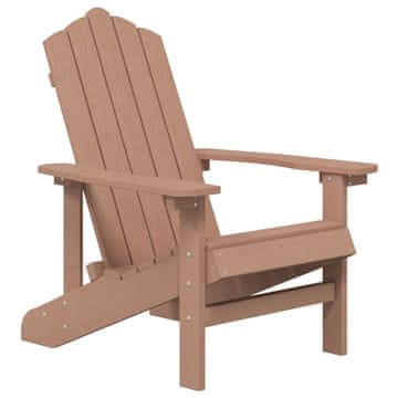 Vidaxl Vrtni stol Adirondack HDPE rjav