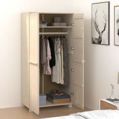 Vidaxl Garderobna omara medeno rjava 89x50x180 cm trdna borovina