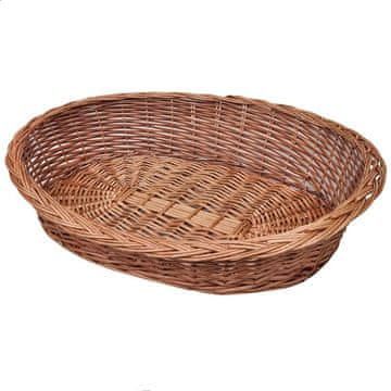 Vidaxl vidaXL Pletena pasja košara/postelja, naravna, 90 cm