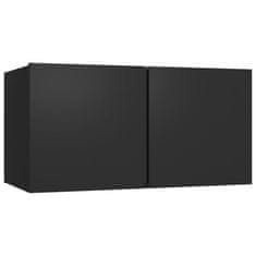 Vidaxl Viseče TV omarice 3 kosi črne 60x30x30 cm