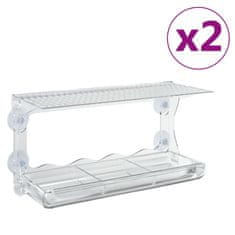 Greatstore Krmilnice za ptice, za okensko polico, 2 kosa, akril, 30x12x15 cm