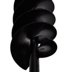 Vidaxl Jeklen spiralni vrtalni sveder za zemljo z ročajem 120 mm črne barve
