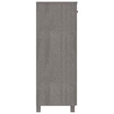 Vidaxl Omara za čevlje HAMAR svetlo siva 85x40x108 cm trdna borovina