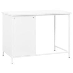 Vidaxl Industrijska pisalna miza s predali bela 105x52x75 cm jeklo