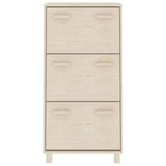Vidaxl Omara za čevlje HAMAR medeno rjava 59,5x35x117cm trdna borovina