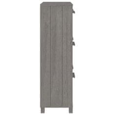 Vidaxl Omara za čevlje HAMAR svetlo siva 59,5x35x117 cm trdna borovina