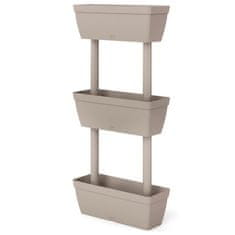 Vidaxl Cvetlično korito 3 kosi 100 cm taupe