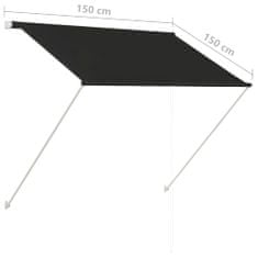 Vidaxl Zložljiva tenda 150x150 cm antracit