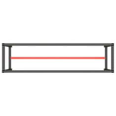 Greatstore Okvir za delovno mizo mat črn in mat rdeč 190x50x79 cm kovinski