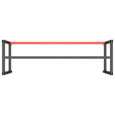 Vidaxl Okvir za delovno mizo mat črn in mat rdeč 180x57x79 cm kovinski