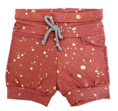 Nootka Kratke hlače zlati flekci roza, ročno delo, 68