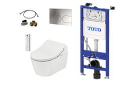 Kompletni set: TOTO WASHLET RX Ewater samodejno splakovanje + TOTO WC školjka RP + TOTO splakovalnik + TOTO tipka + TOTO priključni set