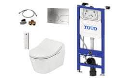 TOTO Kompletni set: TOTO WASHLET RX Ewater samodejno splakovanje + TOTO WC školjka RP + TOTO splakovalnik + TOTO tipka + TOTO priključni set