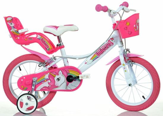Dino bikes Unicorn 14 otroško kolo, roza