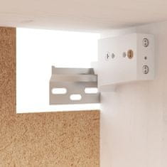Vidaxl Stenska omarica 2 kosa bela 40x30x50 cm trdna borovina