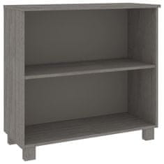 Vidaxl Komoda HAMAR svetlo siva 85x35x80 cm trdna borovina