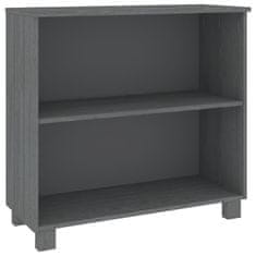 Vidaxl Komoda HAMAR temno siva 85x35x80 cm trdna borovina