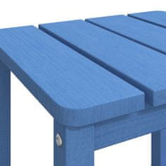 Greatstore Vrtna miza Adirondack aqua modra 38x38x46 cm HDPE