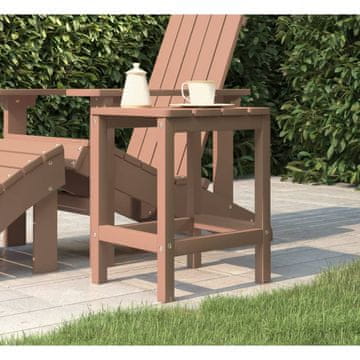 Vidaxl vidaXL Vrtna miza Adirondack rjava 38x38x46 cm HDPE