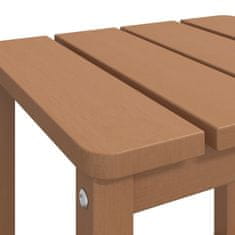 Vidaxl Vrtna miza Adirondack rjava 38x38x46 cm HDPE