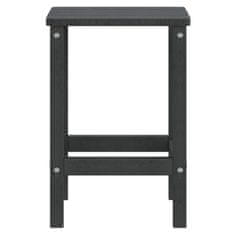 Vidaxl Vrtna miza Adirondack antracitna 38x38x46 cm HDPE