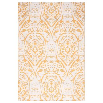 Vidaxl Zunanja preproga ARAKIL rumena 140x200 cm PP