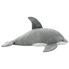 Vidaxl Plišasta igrača delfin siv