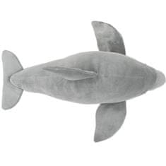 Vidaxl Plišasta igrača delfin siv