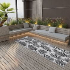 Vidaxl Zunanja preproga ARAKIL črna 80x250 cm PP