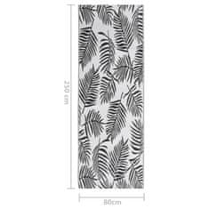 Vidaxl Zunanja preproga ARAKIL črna 80x250 cm PP