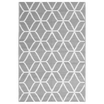 Vidaxl Zunanja preproga ARAKIL siva 140x200 cm PP