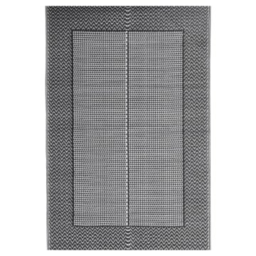 Vidaxl Zunanja preproga ARAKIL črna 140x200 cm PP
