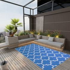 Vidaxl Zunanja preproga ARAKIL modra 160x230 cm PP